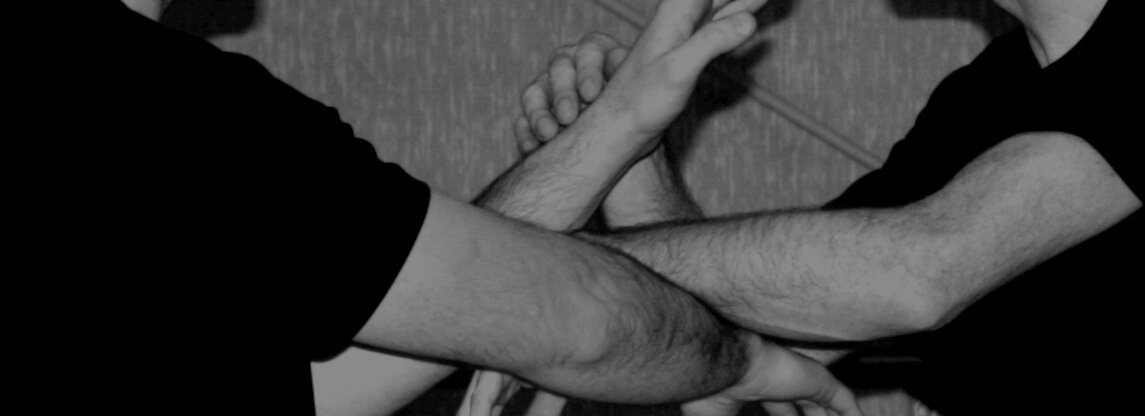 Deux pratiquants d'AWCKF en exercice de Chi Sao, mains collantes du Wing Chun